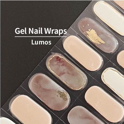 COLOURFULSHARK Nail Artist / Semi-Cured Gel Nail Wraps / Lumos