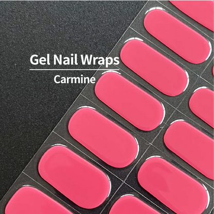 COLOURFULSHARK Nail Artist / Semi-Cured Gel Nail Wraps / Carmine